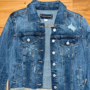 Maurice’s Dark Blue Cropped Jean Jacket